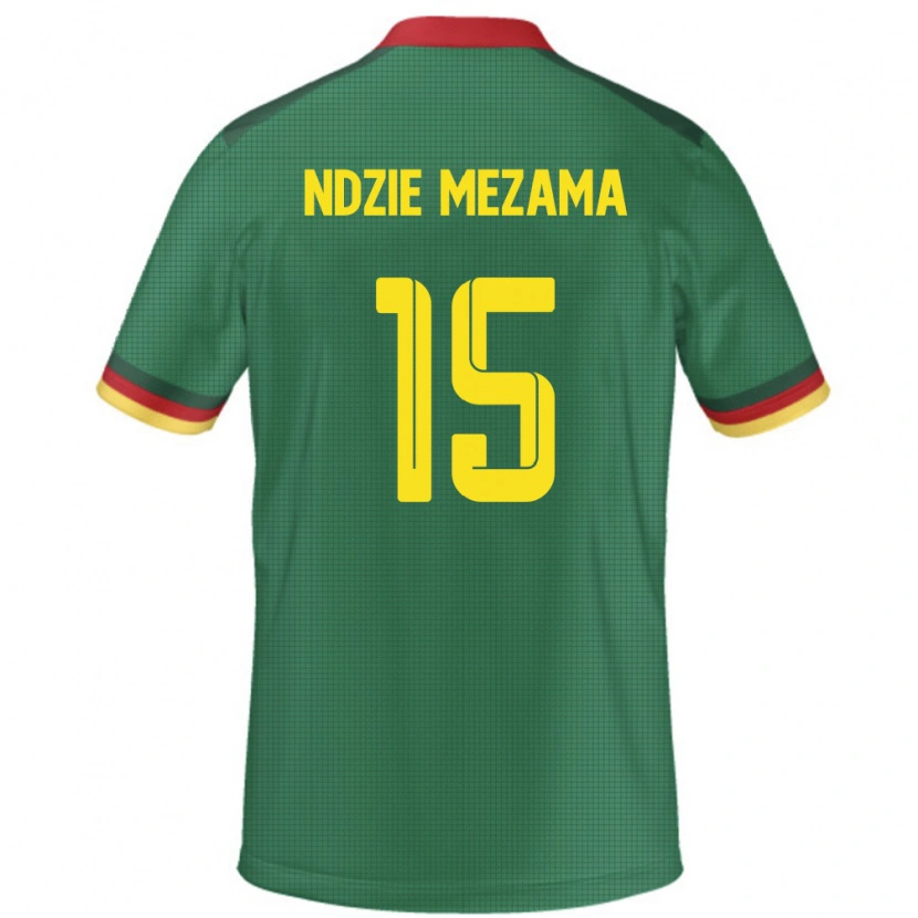 Danxen Dzieci Kamerun Fabrice Ndzie Mezama #15 Zielony Domowa Koszulka 24-26 Koszulki Klubowe