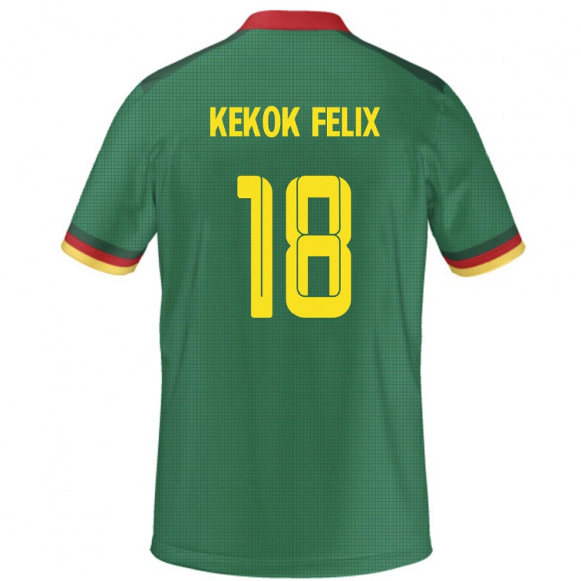 Danxen Dzieci Kamerun Ndifor Kekok Felix #18 Zielony Domowa Koszulka 24-26 Koszulki Klubowe