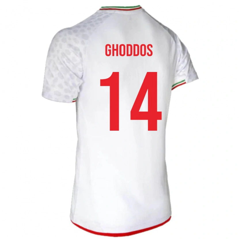 Danxen Dzieci Iran Saman Ghoddos #14 Biały Domowa Koszulka 24-26 Koszulki Klubowe
