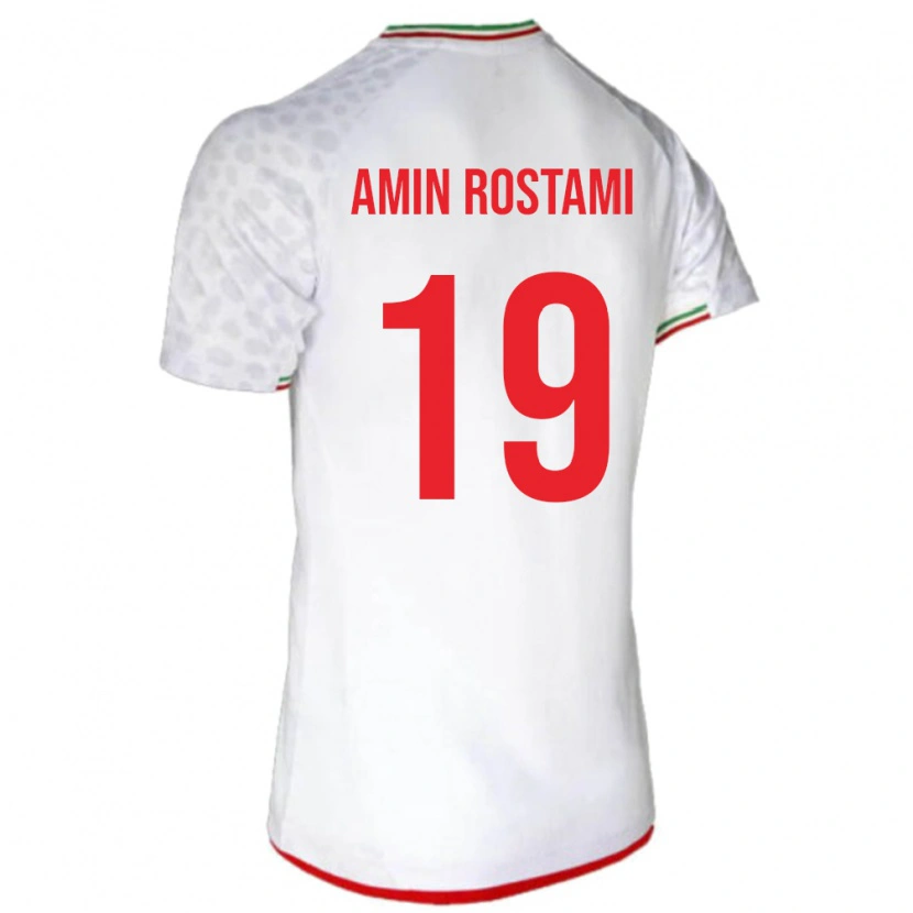 Danxen Dzieci Iran Mohammad Amin Rostami #19 Biały Domowa Koszulka 24-26 Koszulki Klubowe