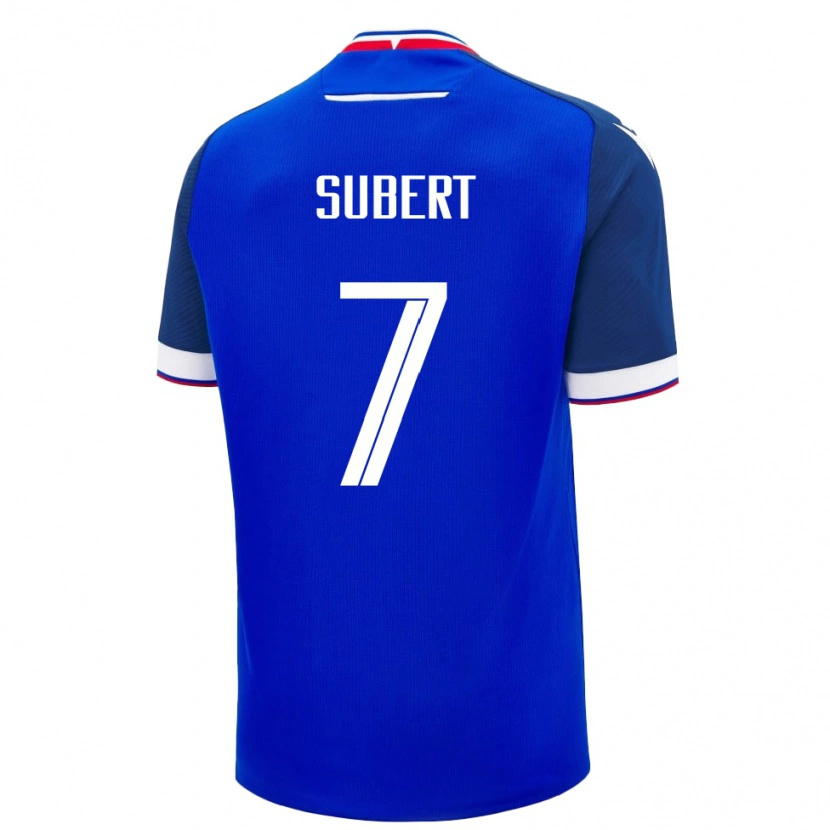 Danxen Dzieci Słowacja Alex Subert #7 Niebieski Domowa Koszulka 24-26 Koszulki Klubowe