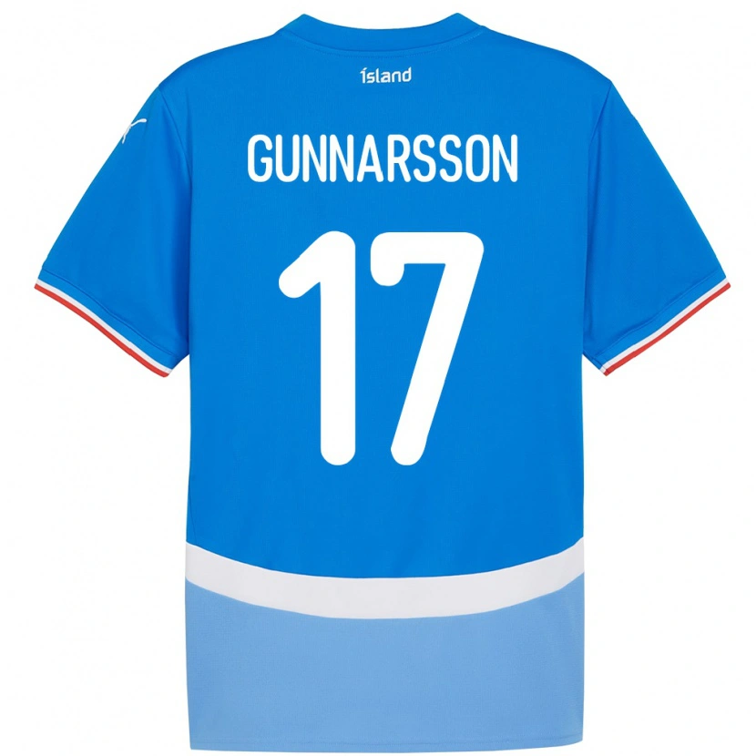 Danxen Dzieci Islandia Aron Gunnarsson #17 Niebieski Domowa Koszulka 24-26 Koszulki Klubowe