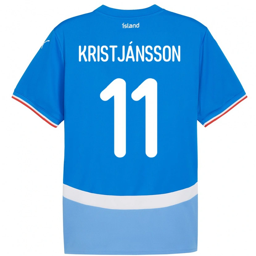 Danxen Dzieci Islandia Tómas Óli Kristjánsson #11 Niebieski Domowa Koszulka 24-26 Koszulki Klubowe