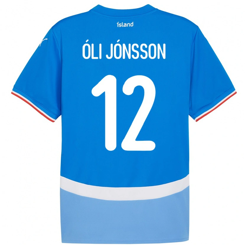 Danxen Dzieci Islandia Haukur Óli Jónsson #12 Niebieski Domowa Koszulka 24-26 Koszulki Klubowe