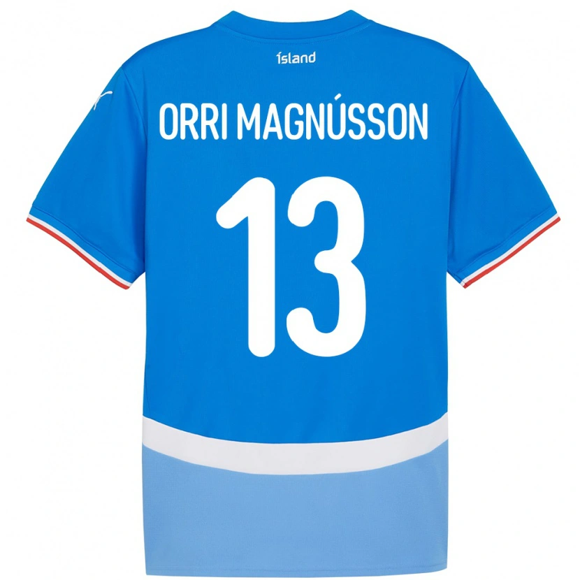 Danxen Dzieci Islandia Ásgeir Orri Magnússon #13 Niebieski Domowa Koszulka 24-26 Koszulki Klubowe