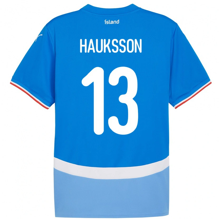 Danxen Dzieci Islandia Bjarki Hauksson #13 Niebieski Domowa Koszulka 24-26 Koszulki Klubowe