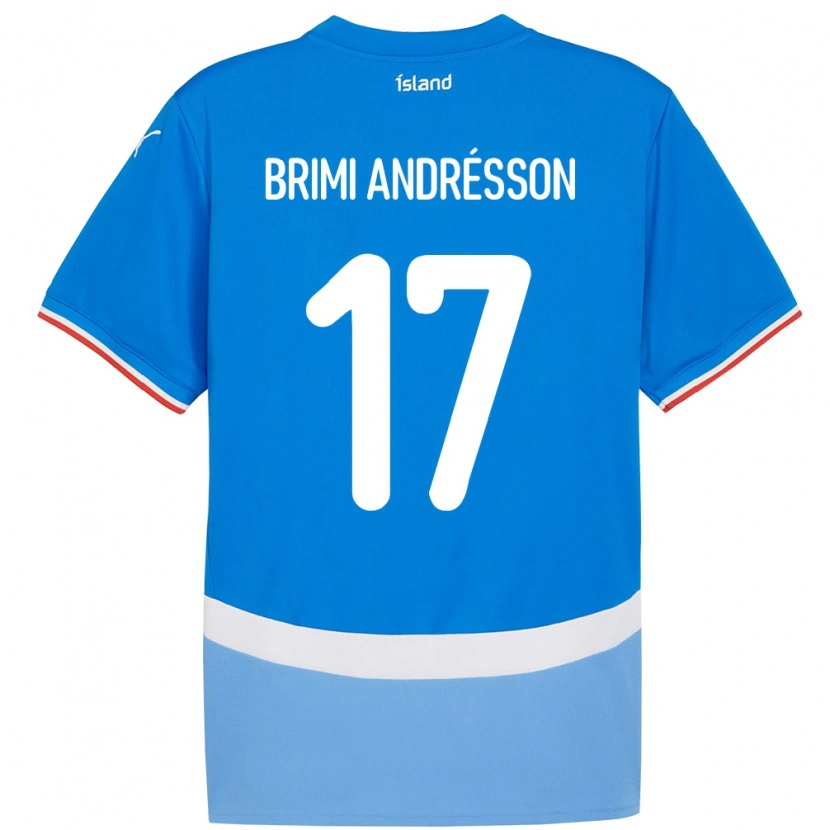 Danxen Dzieci Islandia Björgvin Brimi Andrésson #17 Niebieski Domowa Koszulka 24-26 Koszulki Klubowe