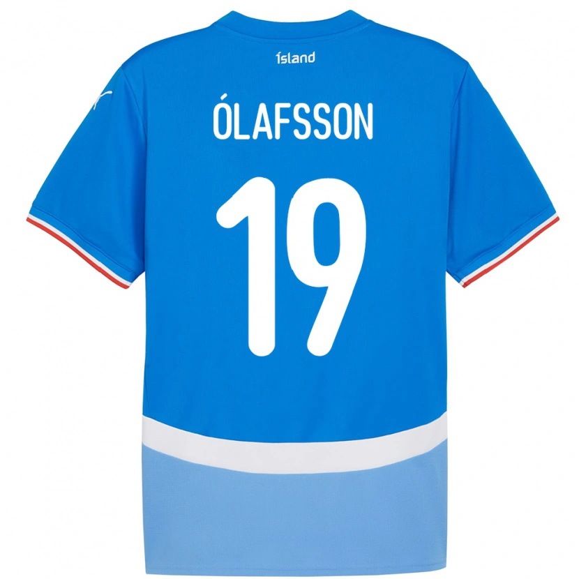Danxen Dzieci Islandia Sigurdur Stefán Ólafsson #19 Niebieski Domowa Koszulka 24-26 Koszulki Klubowe