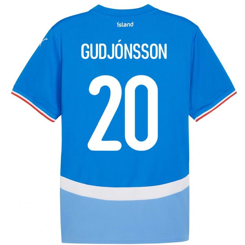 Danxen Dzieci Islandia Alexander Máni Gudjónsson #20 Niebieski Domowa Koszulka 24-26 Koszulki Klubowe