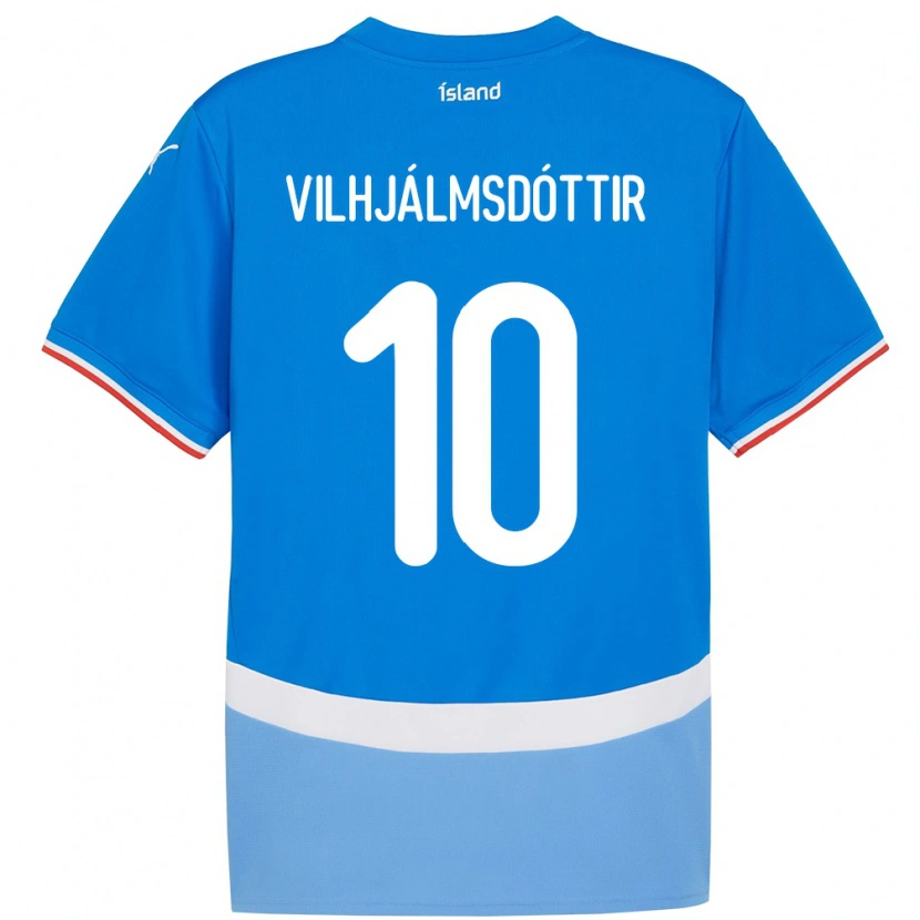 Danxen Dzieci Islandia Karólína Lea Vilhjálmsdóttir #10 Niebieski Domowa Koszulka 24-26 Koszulki Klubowe