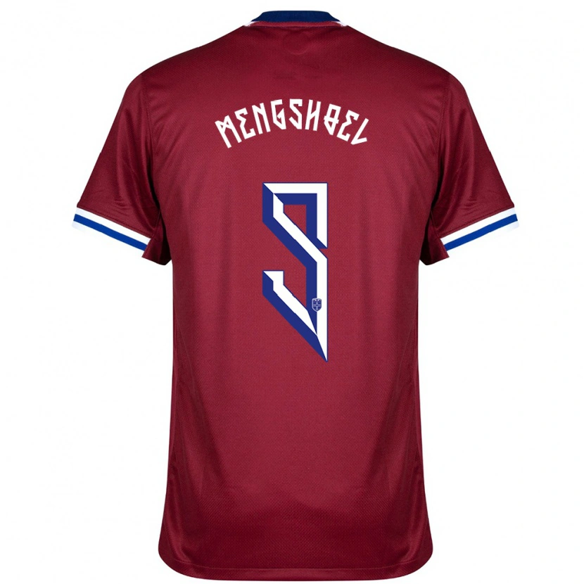 Danxen Dzieci Norwegia Olav Dobloug Mengshoel #9 Czerwony Niebieski Biały Domowa Koszulka 24-26 Koszulki Klubowe