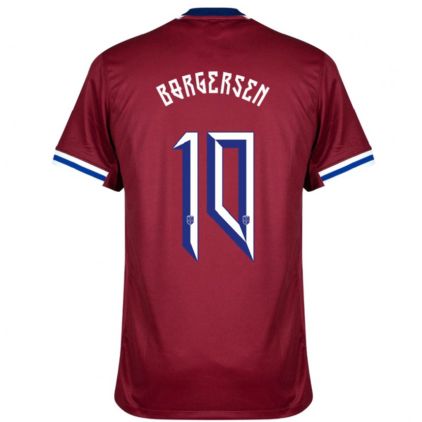 Danxen Dzieci Norwegia Aleksander Borgersen #10 Czerwony Niebieski Biały Domowa Koszulka 24-26 Koszulki Klubowe
