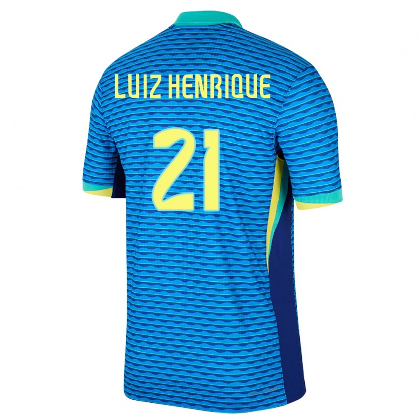 Danxen Dzieci Brazylia Luiz Henrique #21 Niebieski Wyjazdowa Koszulka 24-26 Koszulki Klubowe