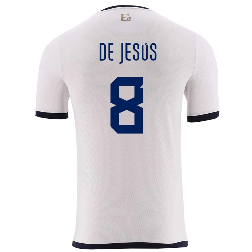Danxen Dzieci Ecuador Geremy De Jesús #8 Biały Wyjazdowa Koszulka 24-26 Koszulki Klubowe