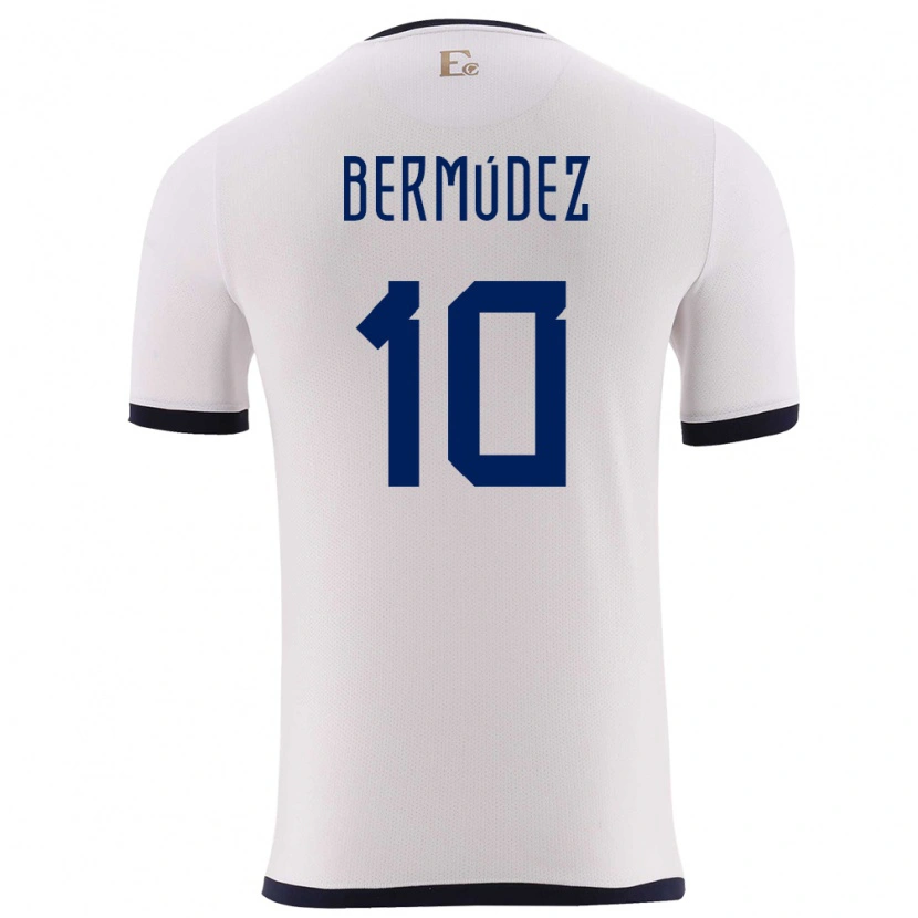 Danxen Dzieci Ecuador Michael Bermúdez #10 Biały Wyjazdowa Koszulka 24-26 Koszulki Klubowe