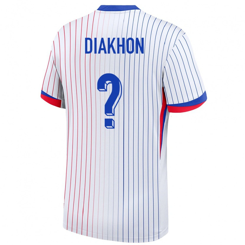 Danxen Dzieci Francja Mamadou Diakhon #0 Biały Wyjazdowa Koszulka 24-26 Koszulki Klubowe