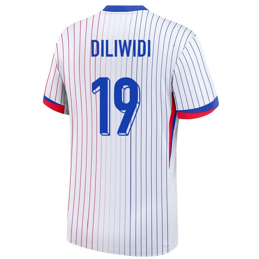 Danxen Dzieci Francja Kembo Diliwidi #19 Biały Wyjazdowa Koszulka 24-26 Koszulki Klubowe