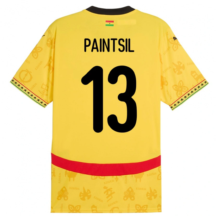 Danxen Dzieci Ghana Joseph Paintsil #13 Żółty Wyjazdowa Koszulka 24-26 Koszulki Klubowe