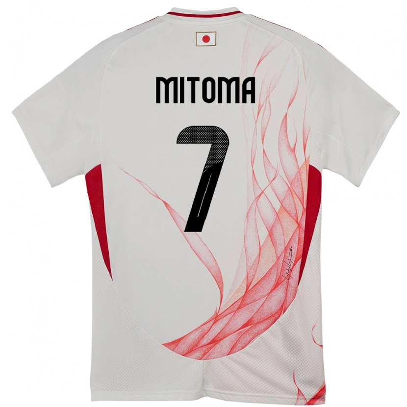 Danxen Dzieci Japonia Kaoru Mitoma #7 Biały Wyjazdowa Koszulka 24-26 Koszulki Klubowe