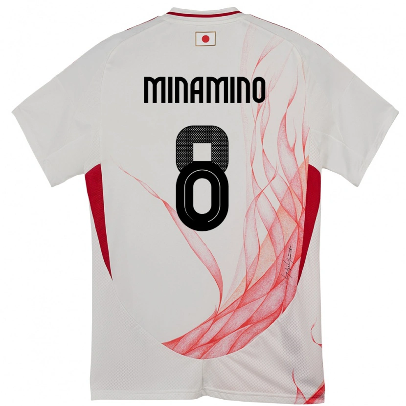 Danxen Dzieci Japonia Takumi Minamino #8 Biały Wyjazdowa Koszulka 24-26 Koszulki Klubowe
