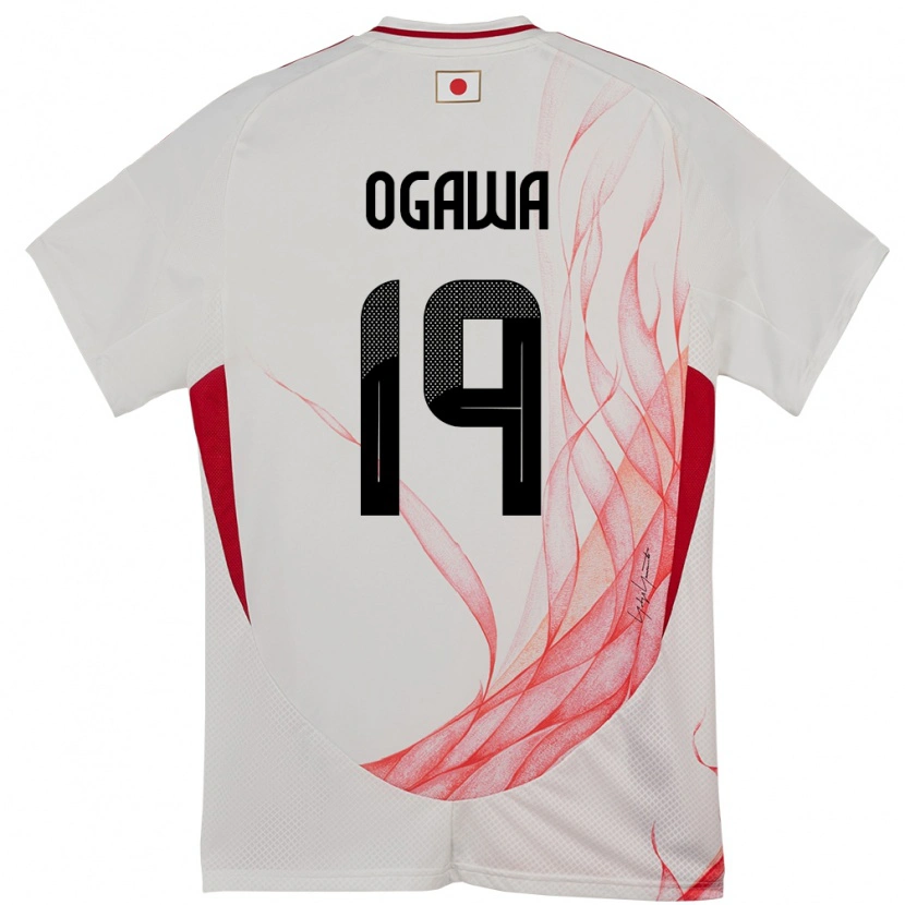 Danxen Dzieci Japonia Koki Ogawa #19 Biały Wyjazdowa Koszulka 24-26 Koszulki Klubowe