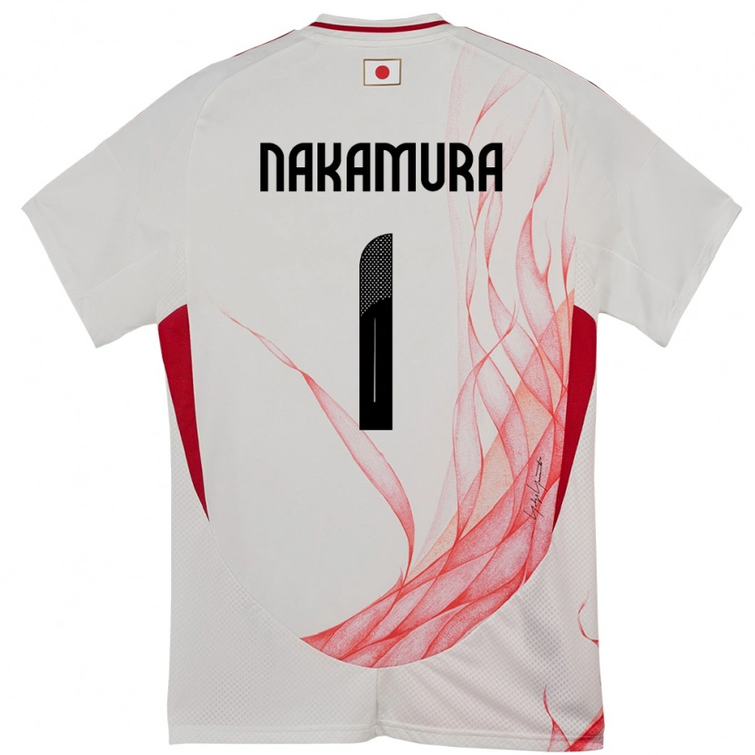 Danxen Dzieci Japonia Keisuke Nakamura #1 Biały Wyjazdowa Koszulka 24-26 Koszulki Klubowe