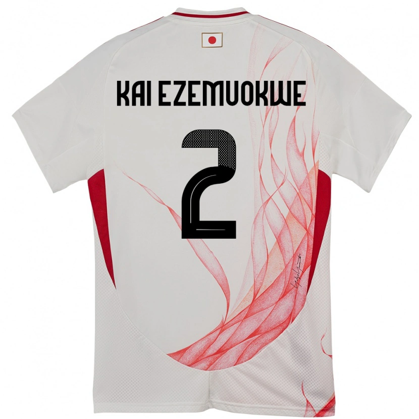 Danxen Dzieci Japonia Chimezie Kai Ezemuokwe #2 Biały Wyjazdowa Koszulka 24-26 Koszulki Klubowe