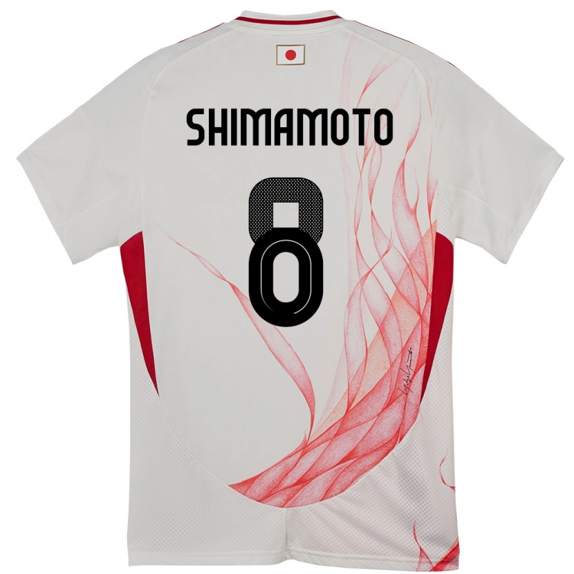 Danxen Dzieci Japonia Yudai Shimamoto #8 Biały Wyjazdowa Koszulka 24-26 Koszulki Klubowe