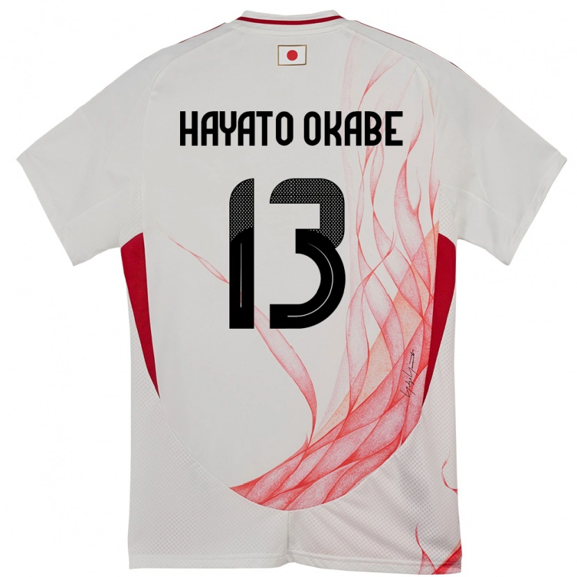 Danxen Dzieci Japonia Tariqkani Hayato Okabe #13 Biały Wyjazdowa Koszulka 24-26 Koszulki Klubowe