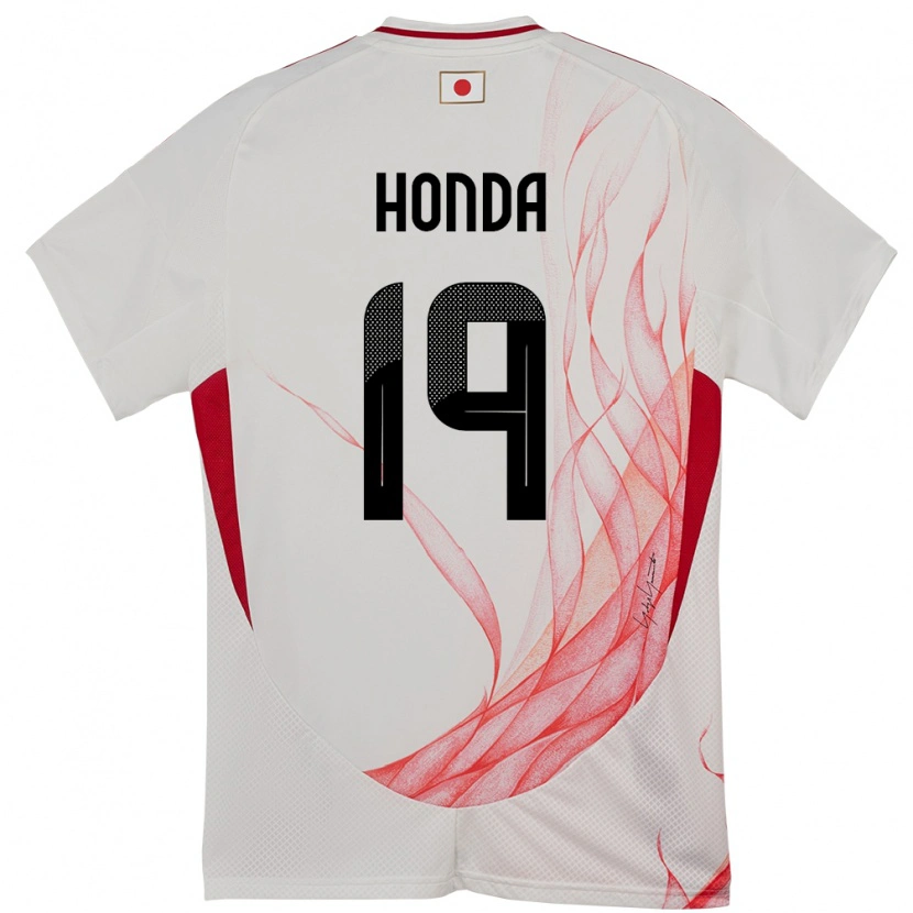 Danxen Dzieci Japonia Fuchi Honda #19 Biały Wyjazdowa Koszulka 24-26 Koszulki Klubowe