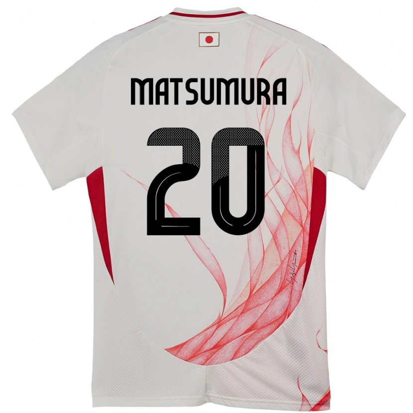 Danxen Dzieci Japonia Yuta Matsumura #20 Biały Wyjazdowa Koszulka 24-26 Koszulki Klubowe