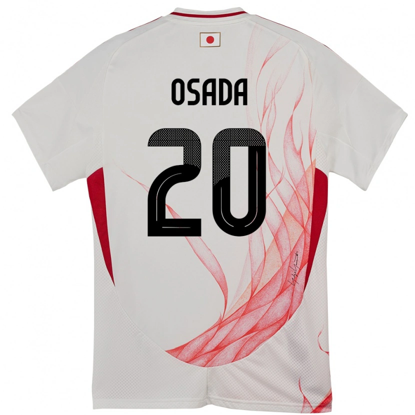 Danxen Dzieci Japonia Towa Osada #20 Biały Wyjazdowa Koszulka 24-26 Koszulki Klubowe