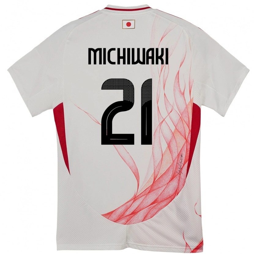 Danxen Dzieci Japonia Yutaka Michiwaki #21 Biały Wyjazdowa Koszulka 24-26 Koszulki Klubowe