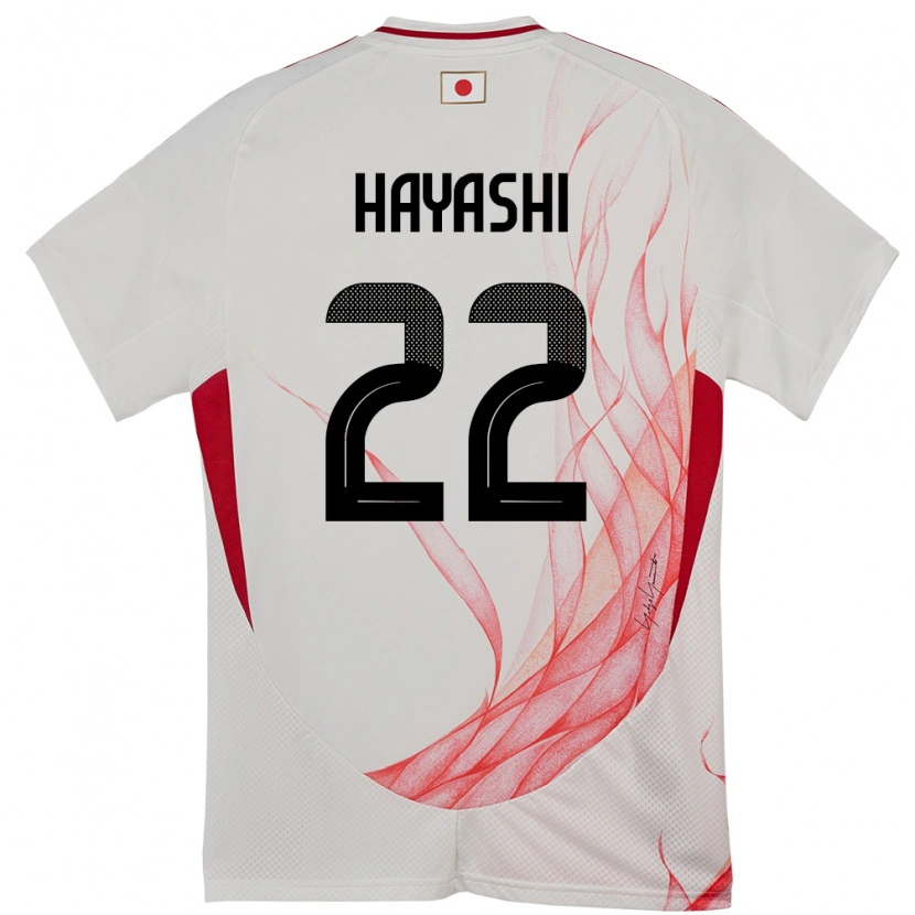 Danxen Dzieci Japonia Sotaro Hayashi #22 Biały Wyjazdowa Koszulka 24-26 Koszulki Klubowe