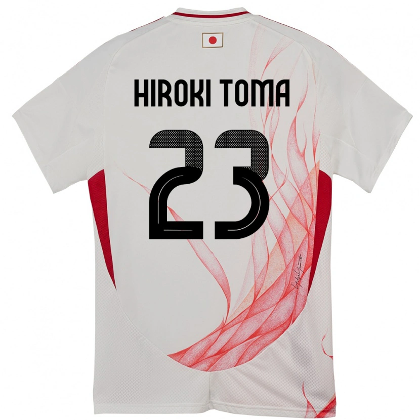 Danxen Dzieci Japonia Otavio Hiroki Toma #23 Biały Wyjazdowa Koszulka 24-26 Koszulki Klubowe