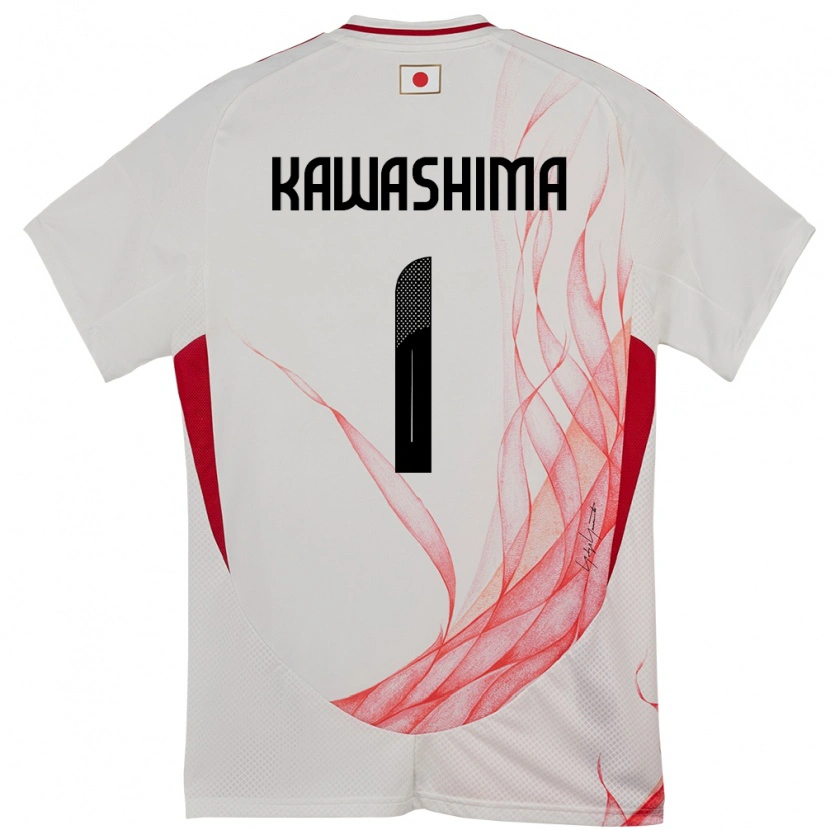 Danxen Dzieci Japonia Eiji Kawashima #1 Biały Wyjazdowa Koszulka 24-26 Koszulki Klubowe