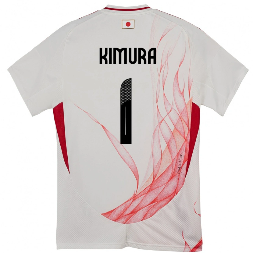 Danxen Dzieci Japonia Ryoya Kimura #1 Biały Wyjazdowa Koszulka 24-26 Koszulki Klubowe