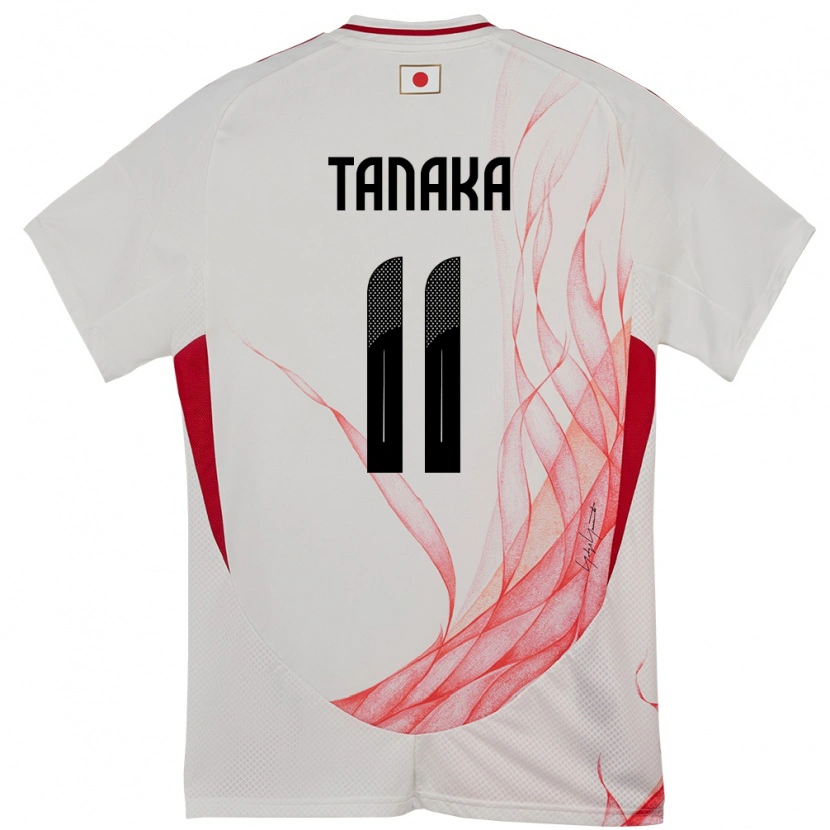 Danxen Dzieci Japonia Mina Tanaka #11 Biały Wyjazdowa Koszulka 24-26 Koszulki Klubowe