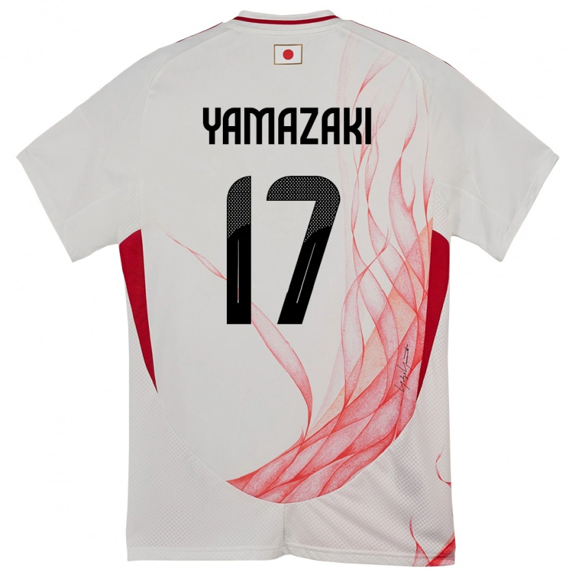 Danxen Dzieci Japonia Taishin Yamazaki #17 Biały Wyjazdowa Koszulka 24-26 Koszulki Klubowe