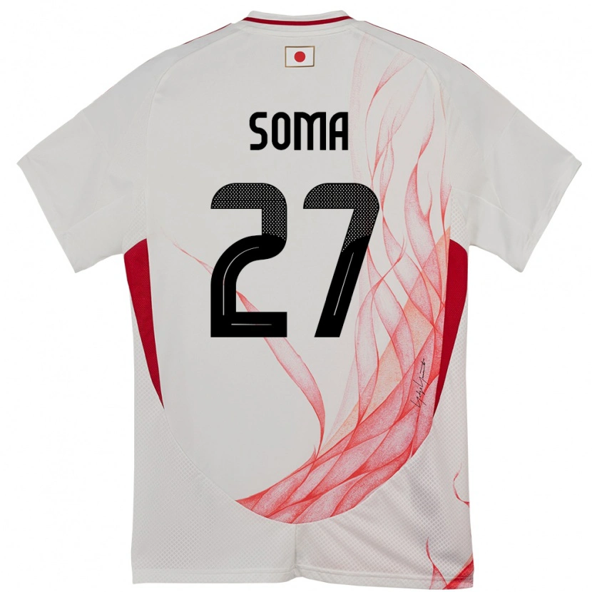 Danxen Dzieci Japonia Yuki Soma #27 Biały Wyjazdowa Koszulka 24-26 Koszulki Klubowe