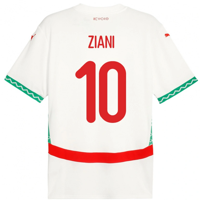 Danxen Dzieci Maroko Ismael Ziani López #10 Biały Wyjazdowa Koszulka 24-26 Koszulki Klubowe