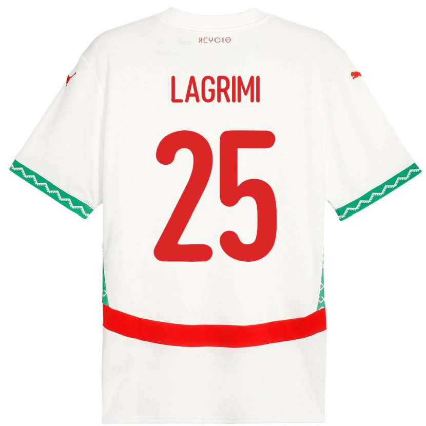 Danxen Dzieci Maroko Ilyass Lagrimi #25 Biały Wyjazdowa Koszulka 24-26 Koszulki Klubowe