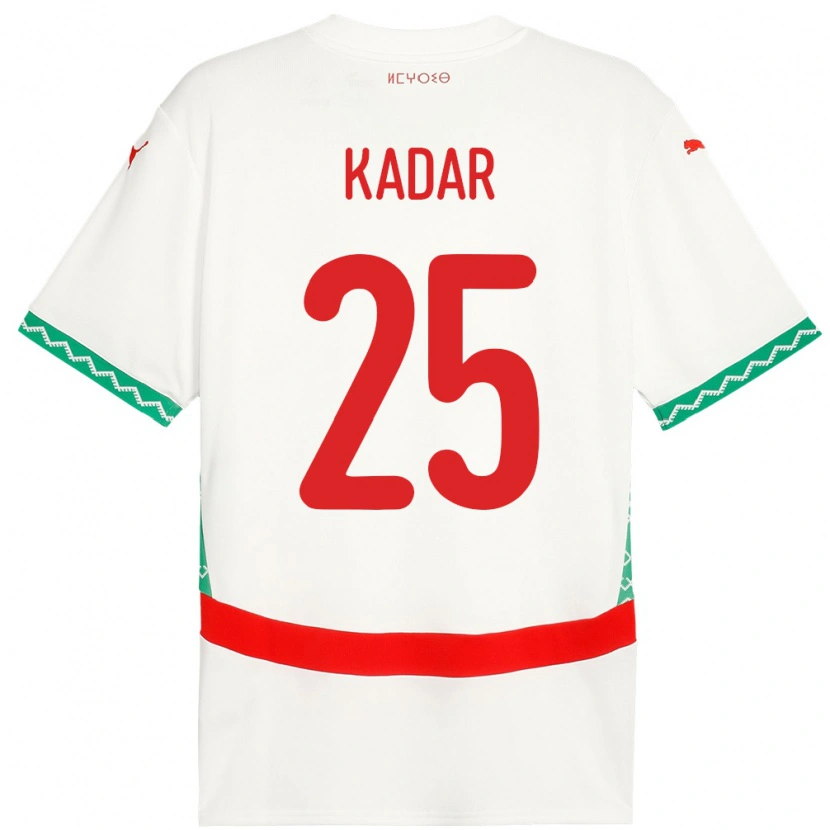 Danxen Dzieci Maroko Nawfel-Abdelkader Kadar #25 Biały Wyjazdowa Koszulka 24-26 Koszulki Klubowe