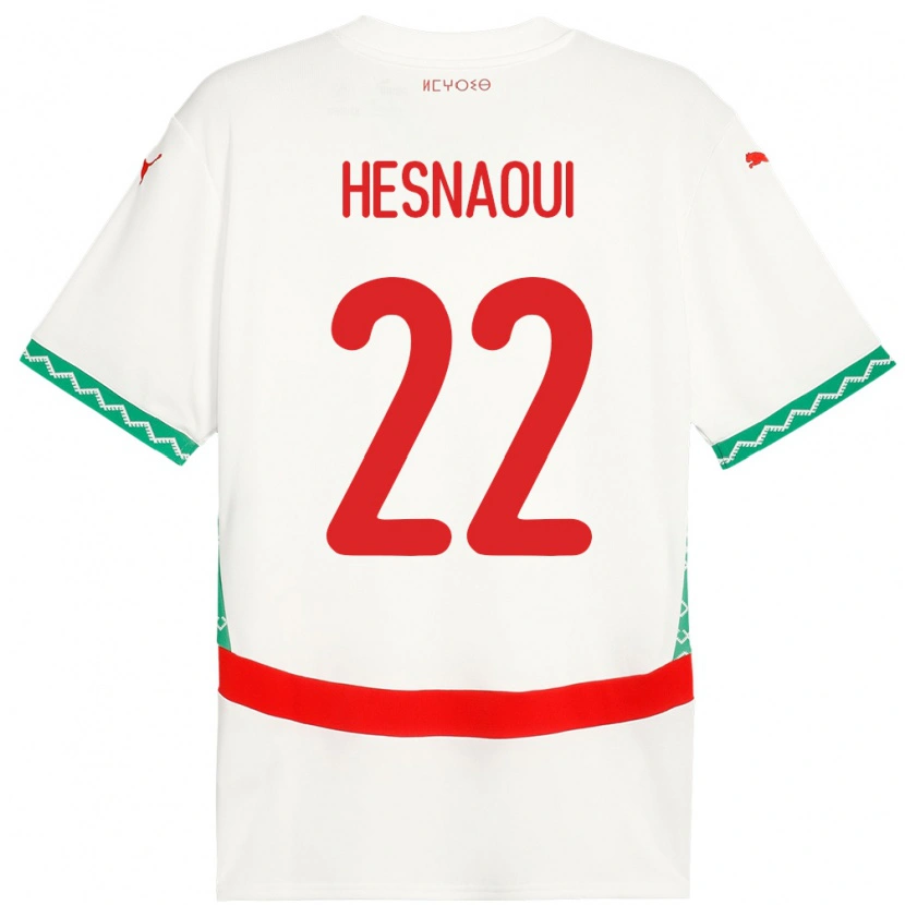Danxen Dzieci Maroko Hind Hesnaoui #22 Biały Wyjazdowa Koszulka 24-26 Koszulki Klubowe