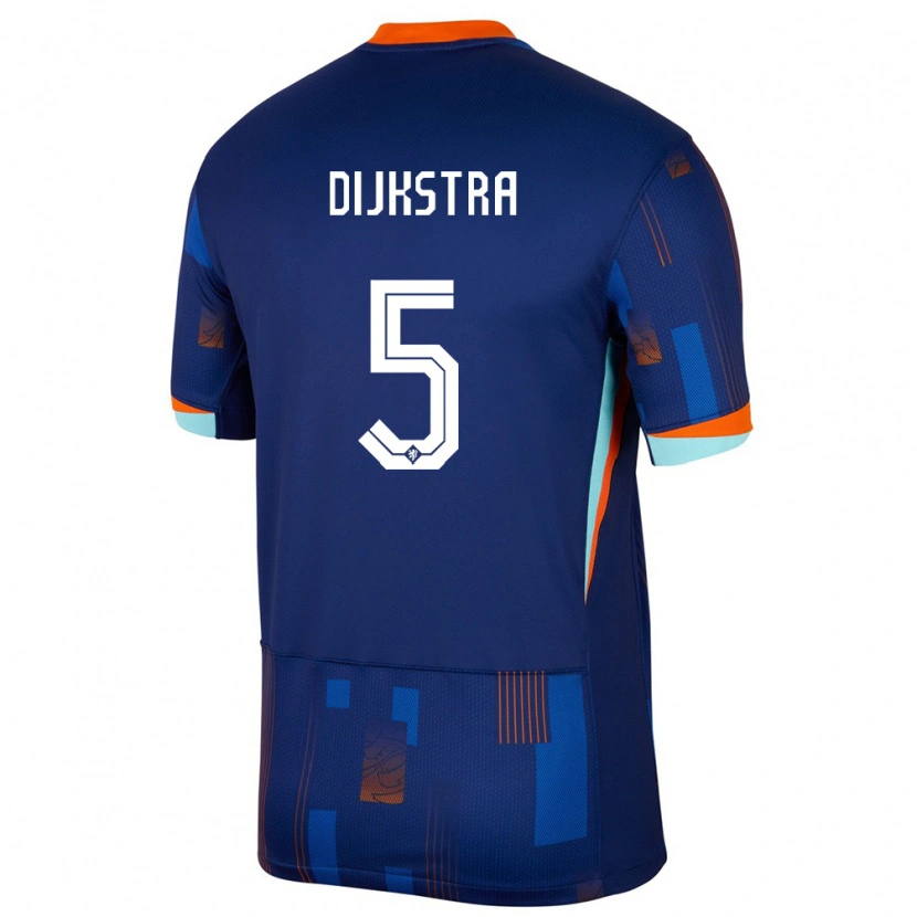Danxen Dzieci Holandia Elijah Dijkstra #5 Niebieski Wyjazdowa Koszulka 24-26 Koszulki Klubowe