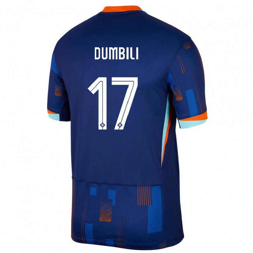Danxen Dzieci Holandia Samuel Dumbili #17 Niebieski Wyjazdowa Koszulka 24-26 Koszulki Klubowe