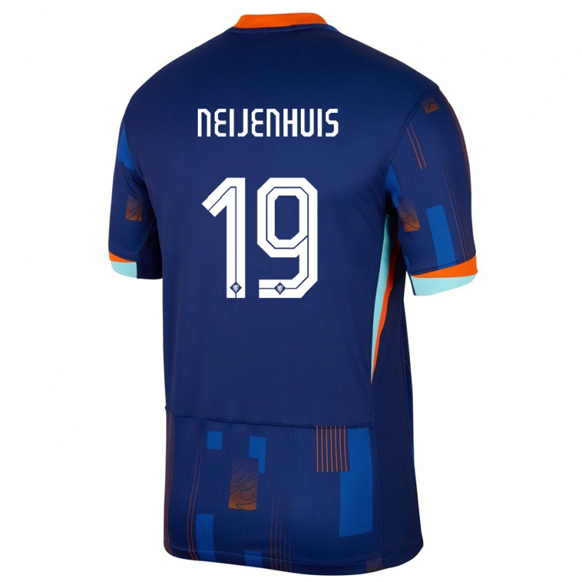 Danxen Dzieci Holandia Kelvin Neijenhuis #19 Niebieski Wyjazdowa Koszulka 24-26 Koszulki Klubowe