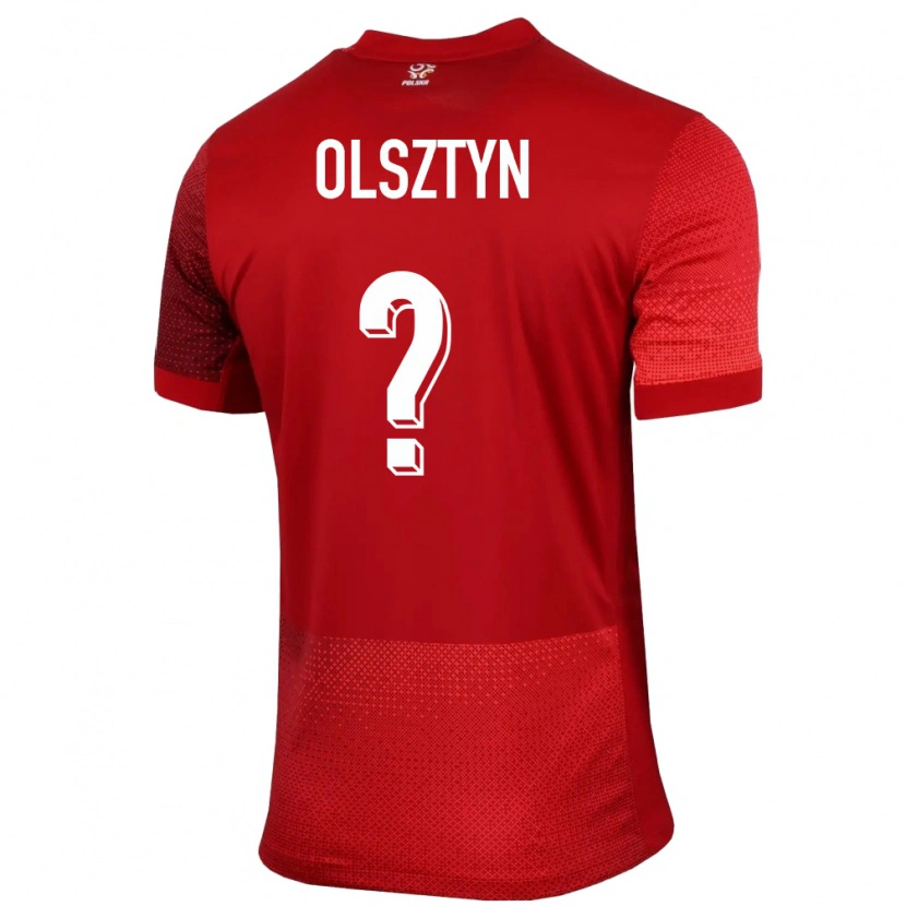 Danxen Dzieci Polska Aleks Olsztyn #0 Czerwony Wyjazdowa Koszulka 24-26 Koszulki Klubowe