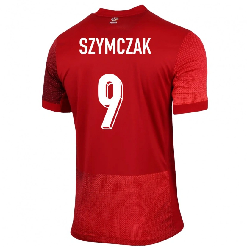 Danxen Dzieci Polska Filip Szymczak #9 Czerwony Wyjazdowa Koszulka 24-26 Koszulki Klubowe