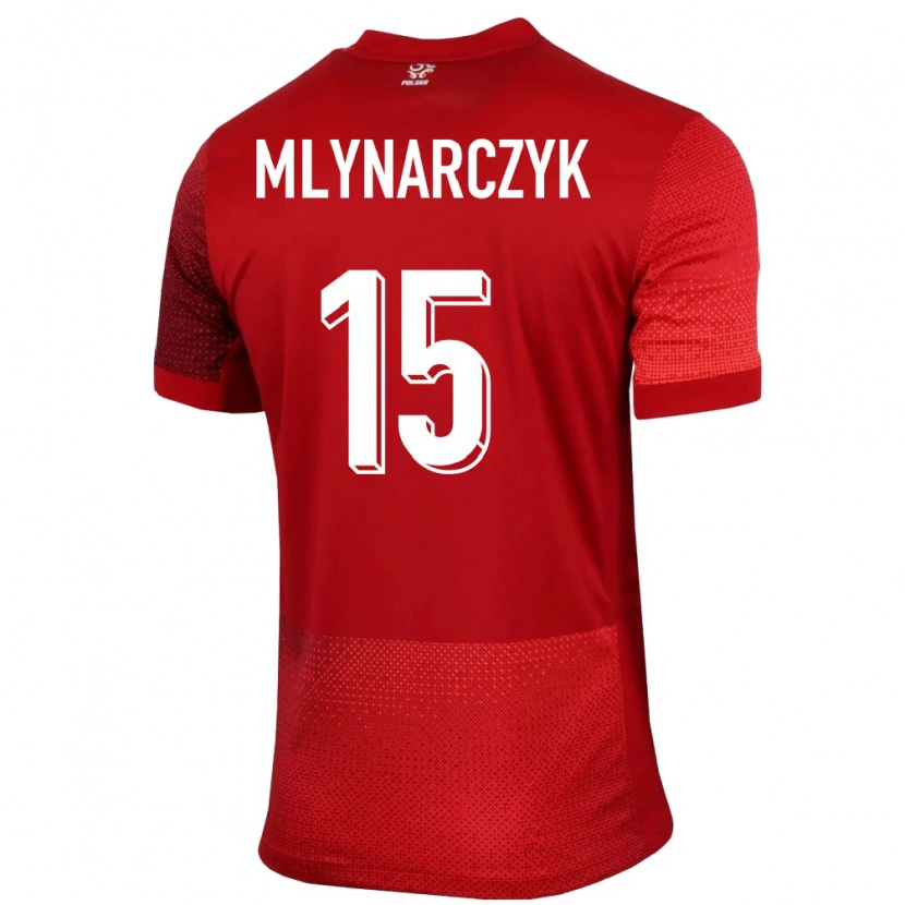 Danxen Dzieci Polska Antoni Mlynarczyk #15 Czerwony Wyjazdowa Koszulka 24-26 Koszulki Klubowe